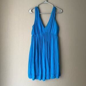 Sele sz M blue‎ pleated mini cocktail mini dress